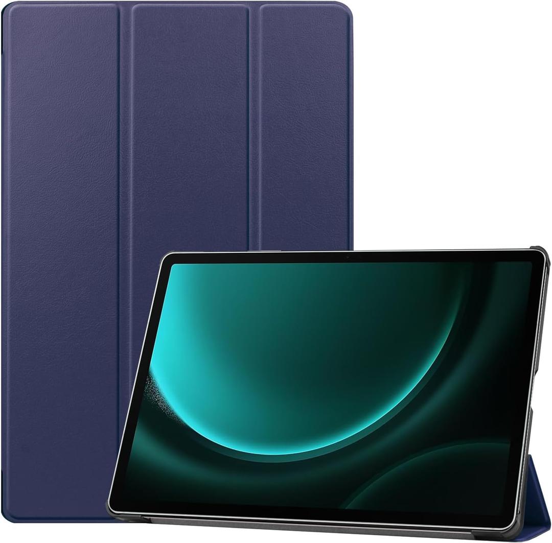 Smart Case for Samsung Galaxy Tab S10+ 2024/Tab S9 FE+/S9+ 2023 12.4-Inch, Ratesell Lightweight Trifold Stand Smart Case Cover with Auto Wake/Sleep Navy Blue