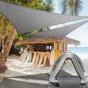 Royal Shade Heavy Duty 30' x 30' x 30' Grey TriangleSun Shade Sail, Commercial Grade UPF50 Canopy, Reinforced Corners & Edges, 260 GSM Fabric Heavy Duty  (We Make Custom Size)