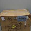 5/8"  110 ft Retractable Hose Reel, Heavy Duty Retractable Garden Hose Reel Wall Mounted with 10-Pattern Hose Nozzle/Any Length Lock/Slow Return System/180Swivel Bracket, Orange