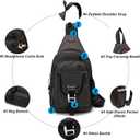 NICGID Sling Bag Chest Shoulder Backpack Crossbody Bags for Tablet Laptop Outdoor Hiking Men Women