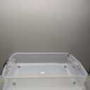 Homz Large 56 Quart Full/Queen Stackable Underbed Storage Bin, Clear Plastic Container with Rolling Wheels for Under Bed Use, 2 Pack