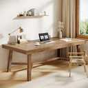 Tribesigns 71-Inch Executive Desk, Farmhouse Office Computer Desk, Wood
