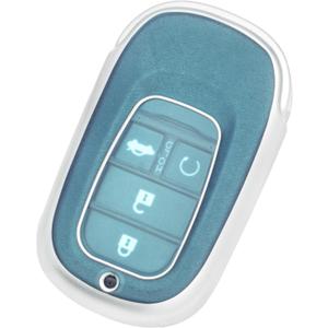 TANGSEN Smart Key Fob Case Cover Compatible with Honda Civic VEZEL RV3 RV4 EHEV RV5 RV6 2 3 4 5 Button Keyless Entry Remote TPU Transparency Frosted Key Shell