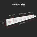 Coat Rack Wall Mount, White Coat Hooks Screw in, Stainless Steel Door Hooks for Hanging Hat Towels Clothes, Hook Rail with 8 Round Hangers (White, 8 Hooks)