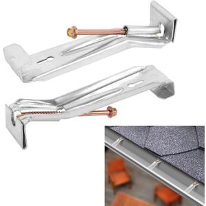50 Pack Gutter Hangers, Gutter Hangers 5 Inch, Rain Gutter Hangers, Heavy Duty Gutter Hangers with a Pre Inserted Rust Resistant Screw, Hidden Gutter Hangers for 5" K Style Aluminum Gutters