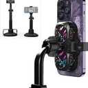 Phone Cooler Stand, Height Adjustable Desktop Cell Phone Stand with Cooling Fan for Live Streaming, Compatible with All iPhone Android Phones