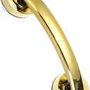 uxcell Grab Bars for Bathtubs and Showers, 9.1" Mirror Glass Door and Window Handles Powerful Shower Suction Cup Anti-Slip Safety Bars for Senior Shower Chairs Gold