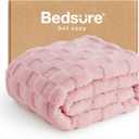Bedsure GentleSoft Twin Blanket for Bed Pink - Super Soft Cozy Blankets, Cute Fuzzy Fleece Throws for Bedroom Couch, 60x80 Inches