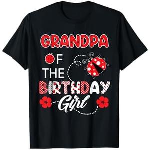 Grandpa Of The Birthday Girl - Family Ladybug Birthday T-Shirt, L