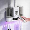 Toothbrush Holders for Bathrooms with Air-Drying, Toothbrush Holders for Bathrooms, Toothbrush Holder Kids, Toothpaste Holder for Bathroom Countertop Accessories Storage