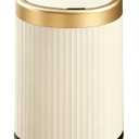 Automatic Bathroom Trash Can, Touchless Motion Sensor Garbage Can with Lid, Smart Dog Proof Trash Bin, Plastic Wastebasket for Bedroom, Office, Living Room, 2.8 Gallon (Cream White)