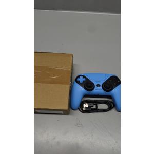 Dinosoo RGB Wireless Controller for PS5/PlayStation 5 PC, Bluetooth Controller with Turbo, Macro, Dynamic Vibration, 6-Axis Motion Control, 3.5mm Audio Jack, 1000mAh Battery, Speaker - Blue