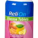 ReliOn Glucose Tablets Bundle of Fruit Punch, Tropical Fruit, Grape, Orange, and Raspberry (EXP 09/01/24)