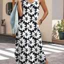 WIHOLL Summer Dresses for Women 2026 Maxi Dress Boho Halter Dress Sundresses Beach Vacation Clothes Travel Outfits, XL