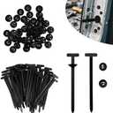 100PCS Nylon Universal Cable Tie Buckle, Heavy Duty Self Locking Nylon Zip Ties, 2025 Upgrade Multipurpose Plastic Cable Ties Tool, UV Resistant Black Zipties for Car Daily Repair, Set of 3