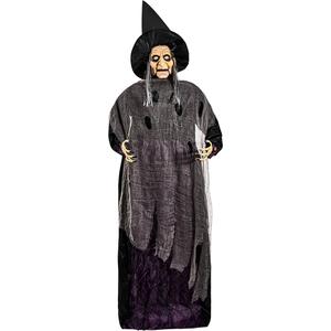 ELAMAS Animatronics 64 inch Dancing Witch Halloween Decorations - Sound Activated with Creepy Sound, Spooky Move, Light Up Eyes, Haunted House Scary Decor Horror Prop for Indoor, Outdoor, Yard Lawn