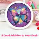 Gemozaic Butterfly Diamond Art Kits for Kids with Round Frame, Animals Kids Diamond Art Painting Kit for Ages 6-8-12, DIY Gem Painting for Girls, Boys, Home Wall Decor (8x8inch)