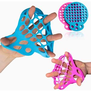 Finger Stretcher Hand Therapy Equipment (2-Pack) Finger Extension Exerciser for Grip Strength and Physical Therapy | Hand Exercise Web with Various Resistance Levels