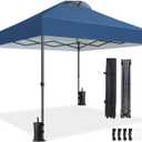 Pop Up Canopy Tent Canopy Outdoor Party Sun Shade Tent Portable Gazebo for Beach Camping Events (Navy Blue)