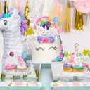 6 x Yisquar Unicorn Cake Decoration 12PCS Rainbow Cakes Topper Unicorn Birthday Cakes with Rainbow Heart Cloud Balloon Happy Birthday Decoration Ball Cupcake Picks for Boys Girls Party Baby Shower
