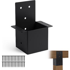 8 Pcs 4x 4Pergola Brackets4 pcs, Post Top Rafter Brackets (Actual Size 3.6'' x 3.6'') Wall Mount Support Brackets Kit Connectors for Gazebo, Sunroom and Carport