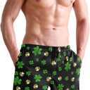 JUDIAN Men's Quick Dry Swim Trunks Tall Lightweight Swimwear with Pockets for Surfing & Vacation S (Black)