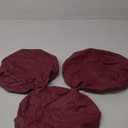 Stool Covers Round, Stretch PU Round Bar Stool Covers Waterproof Round Bar Stool Seat Covers Bar Chair Covers Washable Stool Cushion Slipcovers with Elastic Bands for 12-17 Inch Chair (3 Pcs, Red)