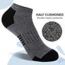 Comfoex 10 Pairs Boys Socks Low Cut Ankle Socks For Kids 8-10 4-6 6-8 Years Old Short Athletic Socks With Cushioned Sole (Black, S)