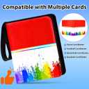 1080 Pocket Trading Card Binder Card Binder 9 Pocket with 60 Removable Sleeves Toploader Binder 3-Ring Zip Card Collection Binder Album for Sports Baseball Card and TCG MTG Cards of Gifts (Colorful)