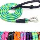 ZALER Rope Dog Leash, 4/5/6/10/15/20/30/50 Foot Heavy Duty Dog Leashes with Carabiner, Nylon Pet Lead for Large and Medium Dogs (6FT, Blue Green)