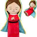 Enhopty Lady of Guadalupe Plush Blessed Mary Stuffed Doll Christ Religious Toys Savior Plush Christian Religious Figure Home Christmas Decoration 14" (red, 14 inch)