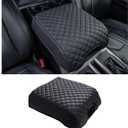 JDMCAR Center Console Cushion Compatible with 2015-2020 Ford F150 / 2017-2022 F250 F350 F450 and 2018-2024 Expedition Accessories, Customized PU Leather Armrest Cover Protector (Bucket Seat Only)