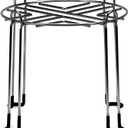 Impresa Gravity Filter Stand - Medium, Silver 8-Inch Rise for Easy Filling & Tall Water Filter Stand - Non-Skid Feet in Polished Stainless Steel - Raised Edges & Water Dispenser Countertop