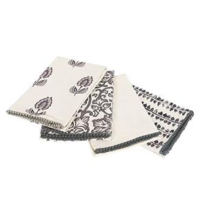 TARAN LIVING Kitchen Towels Dish Towels for Kitchen- Gray & Beige Tea Towels for Kitchen-Bar Towels for Kitchen-KitchenTowels and dishcloths-Printed Floral 18"x28" Pack of 4