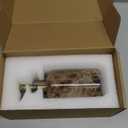 Natural Marble Vintage Stone Refillable Bathroom Liquid Dispenser 165ml Lotions Soap Container Stainless Steel Pump Head (Coffee Net)