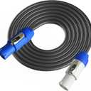 PowerCon Power Cable AC PowerCon Input to Output 12AWG 3 Pin Power Extension Cable for LED Screen Beam Moving Head Light, Stage Light Power,Audio Video Equipment and More-10FT