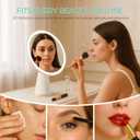 VOYOR Makeup Mirror Rechargeable Travel Vanity Mirror with Lights Removable Desk Mirror Adjustable Angle Light up Makeup Mirror 3 Levels of Adjustable Brightness Led Mirror Makeup CM110