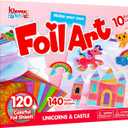 Klever Kits Foil Art Kit for Kids - Arts & Crafts Supplies, Mess Free Coloring, Foil Foam Stickers, Creative Travel Toys, Birthday Gifts for Boys & Girls Ages 4 and Up