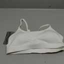 Smooth Sports Bras for Women Workout Tops Y-Back Padded Yoga Bra Basic Wireless Bra (Medium, White)