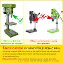 Square Hole Drill Bit Adapter for Drill Machine Accessory, Easy Installation and Disassembly, Mortising Attachment for Drill Press, Woodworking Mortise Machine, Tenon Drill Bits Fixing Bracket.