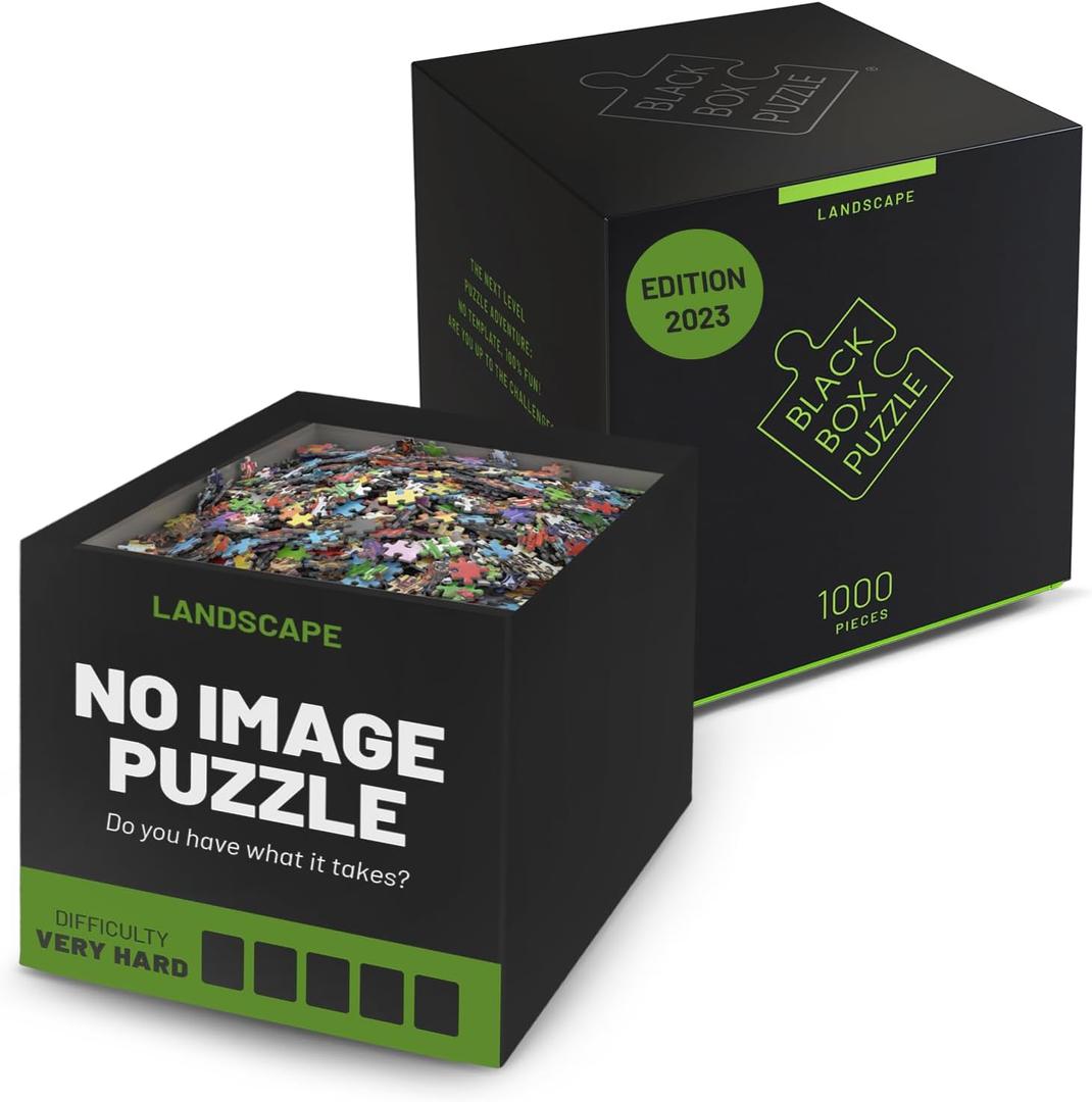 Misu Games Black Box Puzzle Without Template, Jigsaw Puzzles for Adults 1000 Pieces, Cool Jig-Saw Puzzels 20x27 Multiple Categories, Difficult Puzzle (Landscape, 2023)