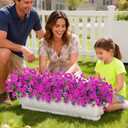 14 x Yastouay Artificial Flowers for Outdoors, 14 Bundles Fake Outdoor Flowers, UV Resistant Artificial Plants & Flowers for Decoration, Fuchsia Realistic Morning Glory for Outdoor Porch Garden Decoration