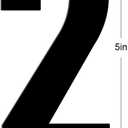 4 x 5" Aluminum House Numbers, Black Metal Address Door Numbers, Metal House Address Number for Outside, Modern Apartment Street Mailbox Number (2)