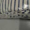 MIULEE Navy Blue Striped Euro Decorative Throw Pillow Covers, 24x24
