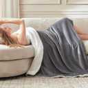 Heated Blanket Waffle Throw Size Fast Warming Heating Electric Throw Blanket with 6 Heat Settings & 4 Hours Auto-Off, Ideal Gift for Her, 50"x60", London Grey