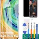 Incell for Samsung Galaxy S20+ 5G Screen Replacement for Samsung S20 Plus 5G LCD for Galaxy S20+ 5G Digitizer SM-G986 SM-G986F SM-G986U Display Touch Screen Repair Kits with Frame(Black