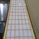 Roundhill Furniture Oriental Shoji 4 Panel Screen Room Divider, Natual