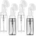 TOYANDONA 4-Pack 2Oz Transparent Foaming Bottles Small Refillable Facial Cleanser Pump Containers for Travel Hand Soap Shampoo Mousse
