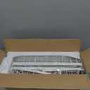 Dish Drying Rack for Kitchen Counter, 2-Tier Stainless Steel Dish Drainer with Drainboard & Utensil Holder, Large Capacity Metal Kitchen Dishes Drying Rack Plate Organizer for Bowls/Cups/Bottles (White)