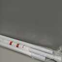 White Tension Curtain Rod for Windows 28 to 48 inch, Adjustable Expandable Pressure Spring Curtain Rod No Drilling, 7/8" Curtain Rod for Bedroom Doorway Closet Door